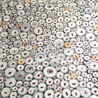 Patchworkstoff Kaffe Fassett Collective "Button Mosaic" weiß mit grau Stoff Quilten reine Baumwolle Patchwork Nä Bild 3