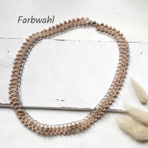 Hippie Chic • Halskette gehäkelt | Halsschmuck | Geschenkidee Frau | Freundin | Schwester | Mama