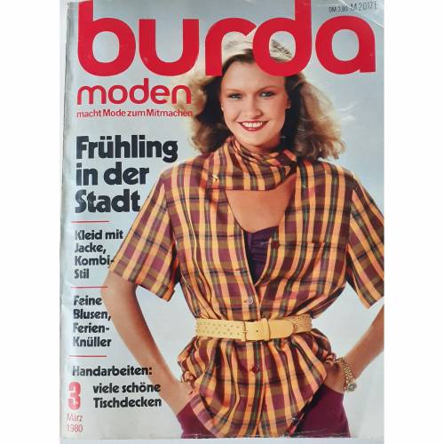 True Vintage Antik Nostalgie Burda 03/80 Schnittmuster Nähen Handarbeiten Anleitung 80 er