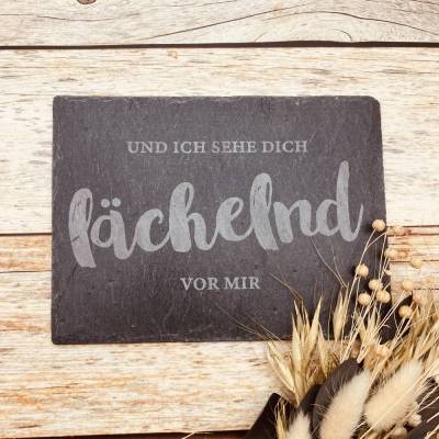 Gedenkplatte für Grab | Steinplatte mit Gravur | Stein für Grabschmuck | Grabdekoration aus Naturstein