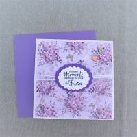 Glückwunschkarte neutral, Karte zum Geburtstag Jubiläum Hochzeit, lila, Besondere Momente Bild 3