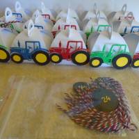 Adventskalender Traktor Weihnachtskalender Trecker  Kinder Junge Zierschachteln Schachteln zum Befüllen Landwirtschaft Bild 2