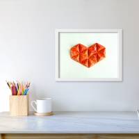3D Herz // Origami-Herz Objektrahmen Bild 2