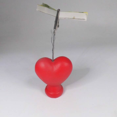 Sonderposten 10 St. Kartenhalter rotes Herz zum basteln oder dekorieren -