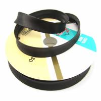 Satin Schrägband, 18mm, Uni-Farben, Kantenband, Meterware, 1meter (dunkelbraun) Bild 3