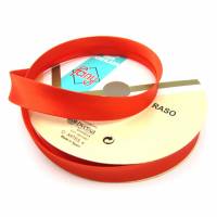 Satin Schrägband, 18mm, Uni-Farben, Kantenband, Meterware, 1meter (rotorange-dunkel) Bild 3