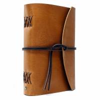 Lederbuch aus Rindsleder A5 - Box OX Raw Caramel by Vickys World - Kompaktes Tagebuch oder Notizbuch Bild 4