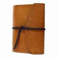 Lederbuch aus Rindsleder A5 - Box OX Raw Caramel by Vickys World - Kompaktes Tagebuch oder Notizbuch Bild 5