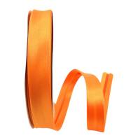 Satin Schrägband, 18mm, Uni-Farben, Kantenband, Meterware, 1meter (orange-braun) Bild 2