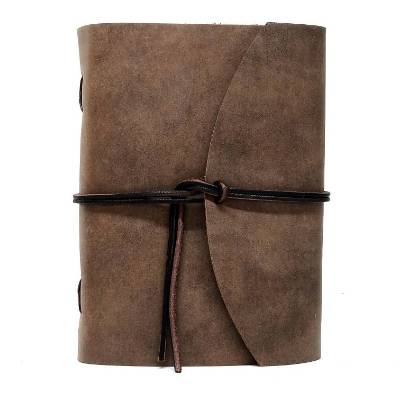 Lederbuch aus Rindsleder A5 - Box OX Raw Cocoa by Vickys World - Kompaktes Tagebuch oder Notizbuch