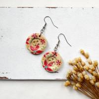 pinke Blumen • Ohrringe aus Holz | Holzschmuck | Geschenke für Frauen | Freundin | Schwester | Mama Bild 2