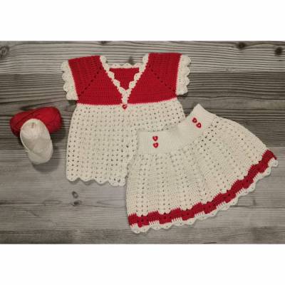 Rock und Weste ein Set für Mädchen (2-3 Jahre), gehäkelt