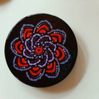 Handbemalter Mandala Stein, dot painting, Untersetzer, #7 Bild 1