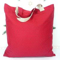 weihnachtlicher Einkaufsbeutel mit Wichtelmännern | faltbare Einkaufstasche | Stofftasche | Baumwollbeutel Bild 4