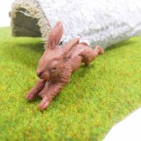 Miniatur Wildkaninchen Hase zur Dekoration oder zum Basteln - Puppenhaus Krippenbau oder Jagdszenen Bild 2