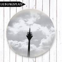Rheinturm.Wolken Magnet Bild 1