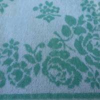 Frottee-Handtuch - grüne Blumen - Rosen - 70er Bild 1