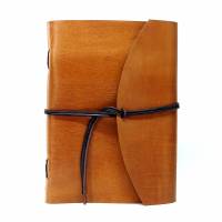 Lederbuch aus Rindsleder A4 - Box OX Raw Caramel by Vickys World - Kompaktes Tagebuch oder Notizbuch Bild 1