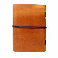 Lederbuch aus Rindsleder A4 - Box OX Raw Caramel by Vickys World - Kompaktes Tagebuch oder Notizbuch Bild 3
