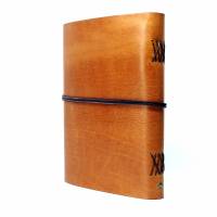 Lederbuch aus Rindsleder A4 - Box OX Raw Caramel by Vickys World - Kompaktes Tagebuch oder Notizbuch Bild 4