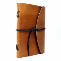 Lederbuch aus Rindsleder A4 - Box OX Raw Caramel by Vickys World - Kompaktes Tagebuch oder Notizbuch Bild 5