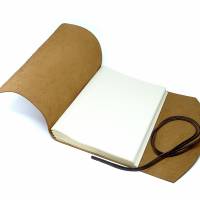 Lederbuch aus Rindsleder A4 - Box OX Raw Caramel by Vickys World - Kompaktes Tagebuch oder Notizbuch Bild 6