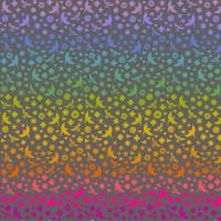 Patchworkstoff von Alison Glass "Birds & Bees" in schwarz mit Regenbogenfarben für Patchwork, nähen, Quilten Bild 5