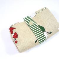 weihnachtlicher Einkaufsbeutel mit Wichteln | Stofftasche | Baumwollbeutel faltbar Bild 4