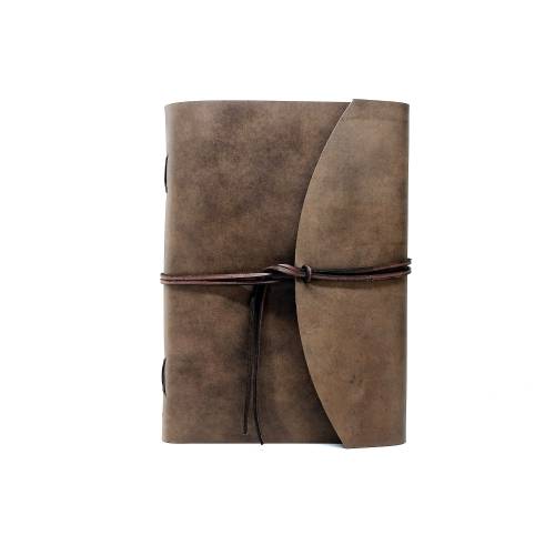 Lederbuch aus Rindsleder A4 - Box OX Raw Cocoa by Vickys World - Kompaktes Tagebuch oder Notizbuch