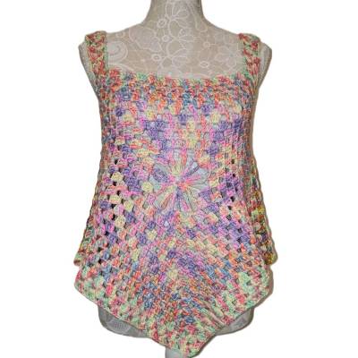 Top, Sommertop, Damen-Top , (Gr. 36/38), gehäkelt
