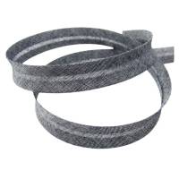 Jeansoptik Schrägband 18mm oder 30mm breit, Kantenband, Meterware, 1meter (schwarz) Bild 1