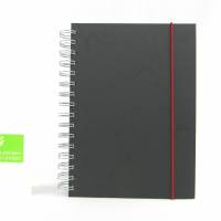 Spiralbuch, Notizbuch,schwarz rot, DIN A5, Reisetagebuch, Ideenbuch Bild 2