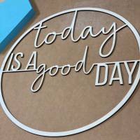 Ring "today is a good day" aus Holz Bild 1