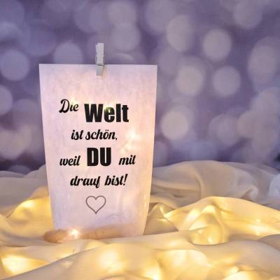 Lichtertüte mit Spruch / Mitbringsel / Wohn Accessoires Dekoration / Geschenkidee unter 10€