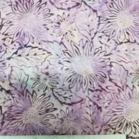 Patchworkstoff Batikstoff  lila mit Blüten Bild 2