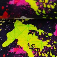 Sweat bunte Farbkleckse auf schwarz, Toronto Swafing, Stoffe Meterware Bild 3