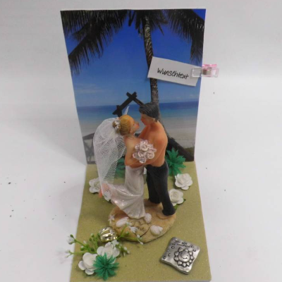 Geldgeschenk Hochzeit - Strand - Karibik - Meer - Hochzeitsgeschenk - SaBienchenshop