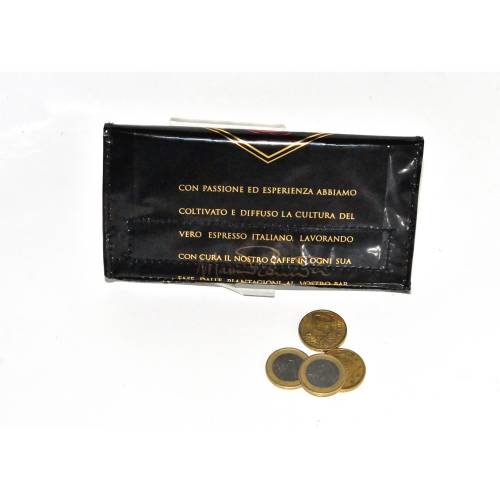 Trash Cash Kaffeeportemonnaie Geldbörse, Segafredo Lackschwarz