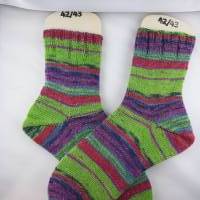 Socken Größe 42/43, handgestrickt, bunte Socken für Damen und Herren Bild 8