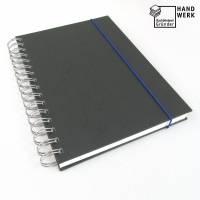 Spiralbuch, Notizbuch,schwarz blau, DIN A5, Reisetagebuch, Ideenbuch Bild 1