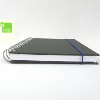 Spiralbuch, Notizbuch,schwarz blau, DIN A5, Reisetagebuch, Ideenbuch Bild 3