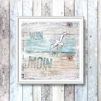 MOIN MOIN Maritimes Bild auf Holz Leinwand Print Wanddeko Landhausstil Vintage Shabby Chic handmade online kaufen Bild 4