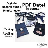 Nähanleitung & Schnittmuster - Flacher Walter - Eine Handytasche mit Platz Bild 1
