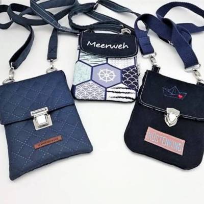 Nähanleitung & Schnittmuster - Flacher Walter - Eine Handytasche mit Platz