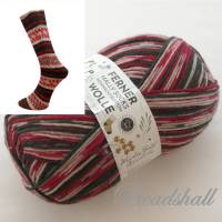 1 Knäuel 150 g weiche hochwertige Sockenwolle Weihnachtssocken Jacquardmuster Farbe 21.12.21 / Partie 950/1 Bild 2