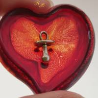 Gedenkschmuck - Kettenanhänger Herz mit Schnuller (Inlay) Bild 1