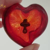 Gedenkschmuck - Kettenanhänger Herz mit Schnuller (Inlay) Bild 2