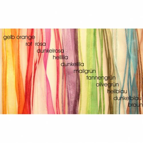 Organza Schmuckbänder, Halskette, bunte Vielfalt, im Set mit Karabiner und Verlängerung