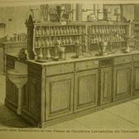 Original sw Holzstich 1895    Chemisches Laboratorium Bild 2