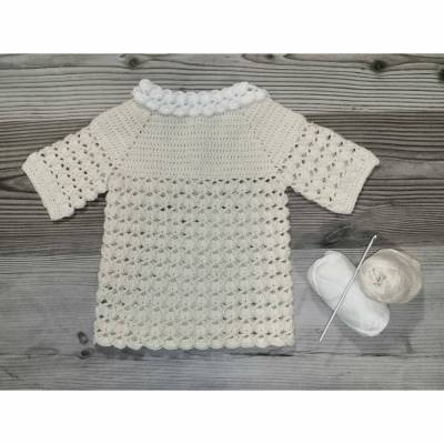 Kleid, Gehäkeltes Babykleid, Taufkleid, Geburtstagskleid, Baby, Mädchen, Gehäkelt, Taufe 